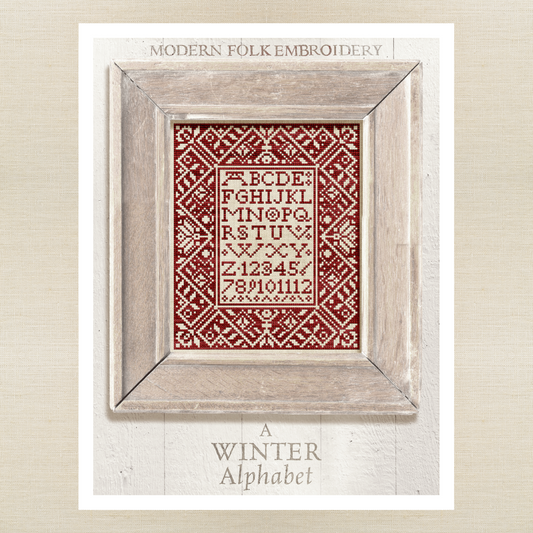 Modern Folk Embroidery - A Winter Alphabet - Booklet Chart