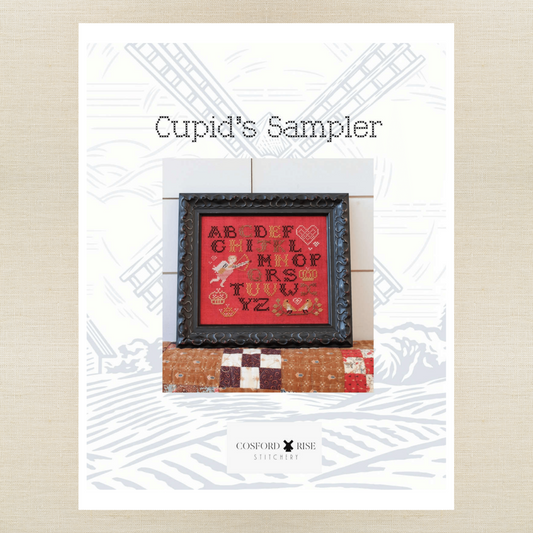 Cosford Rise Stitchery - Cupid's Sampler - Booklet Chart and/or Roxy Floss