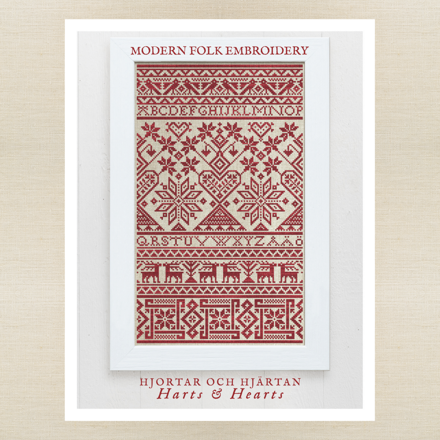 Modern Folk Embroidery - Harts & Hearts - Booklet Chart