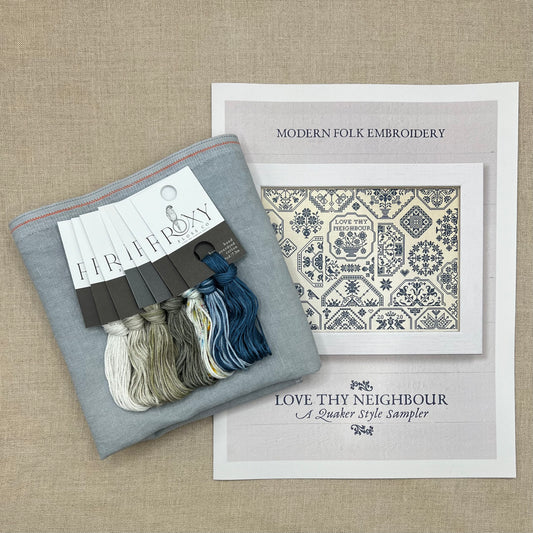 Modern Folk Embroidery - Love Thy Neighbour: A Quaker Sampler - Mini Kit