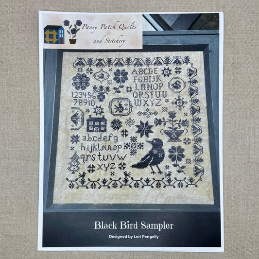 Pansy Patch Quilts and Stitchery - Black Bird Sampler - Booklet Chart