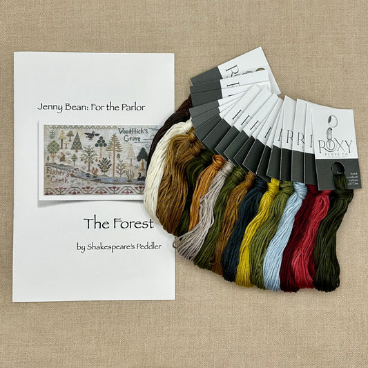 Shakespeare's Peddler - Jenny Bean: For the Parlor "The Forest" - Booklet Chart and/or Roxy Floss Conversion