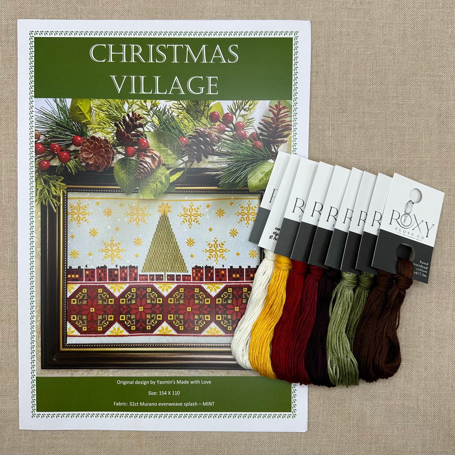 Yasmin's Made with Love - Christmas Village - Chart and/or Roxy Floss Pack