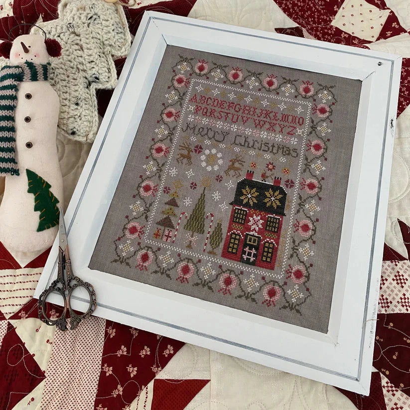 Pansy Patch Quilts and Stitchery - Merry Christmas Sampler - Cross Stitch Chart and/or Roxy Floss Co Threads